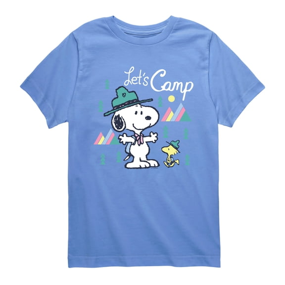 Peanuts - Snoopy Camping - Youth Short Sleeve Graphic T-Shirt