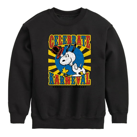 Peanuts - Snoopy Celebrate Karneval - Toddler & Youth Crewneck Fleece Sweatshirt