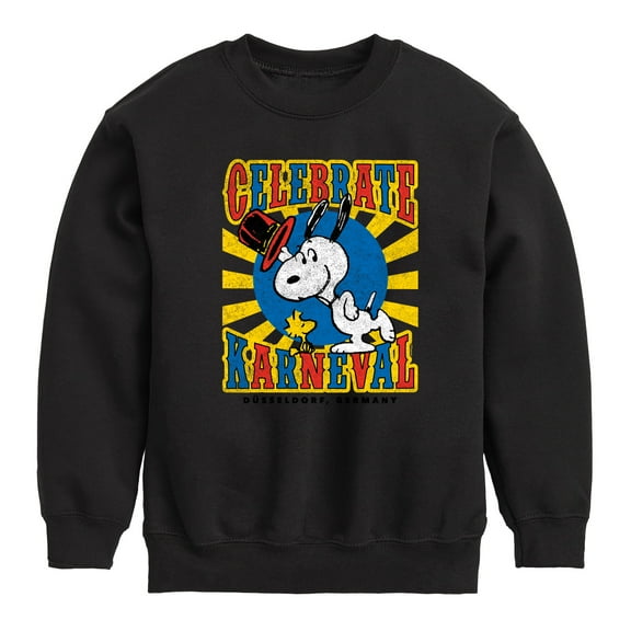Peanuts - Snoopy Celebrate Karneval - Toddler & Youth Crewneck Fleece Sweatshirt
