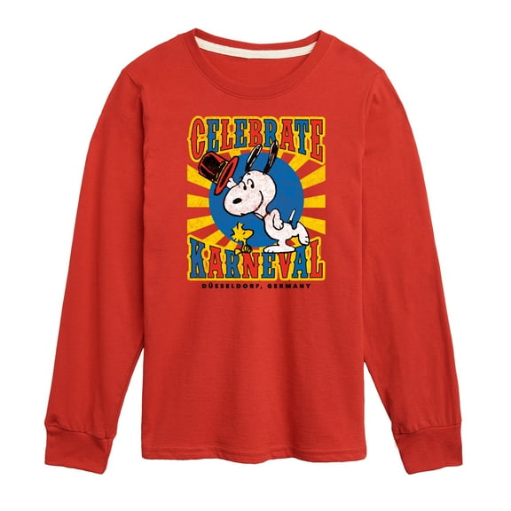 Peanuts - Snoopy Celebrate Karneval - Toddler & Youth Long Sleeve Graphic T-Shirt