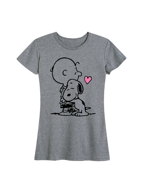 Peanuts - Snoopy Charlie Brown Hug - Women's Short Sleeve Graphic T-Shirt
