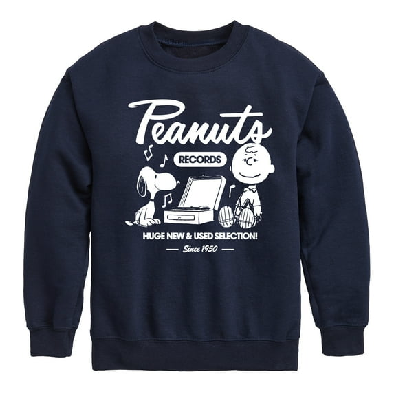 Peanuts - Snoopy Charlie Brown Records - Toddler & Youth Crewneck Fleece Sweatshirt
