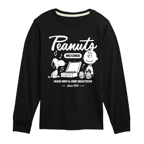 Peanuts - Snoopy Charlie Brown Records - Toddler & Youth Long Sleeve Graphic T-Shirt