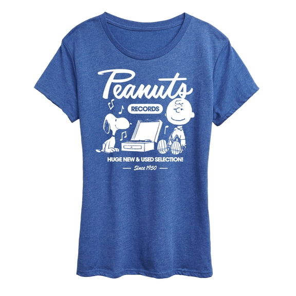 Peanuts - Snoopy Charlie Brown Records - Women's Short Sleeve Graphic T-Shirt