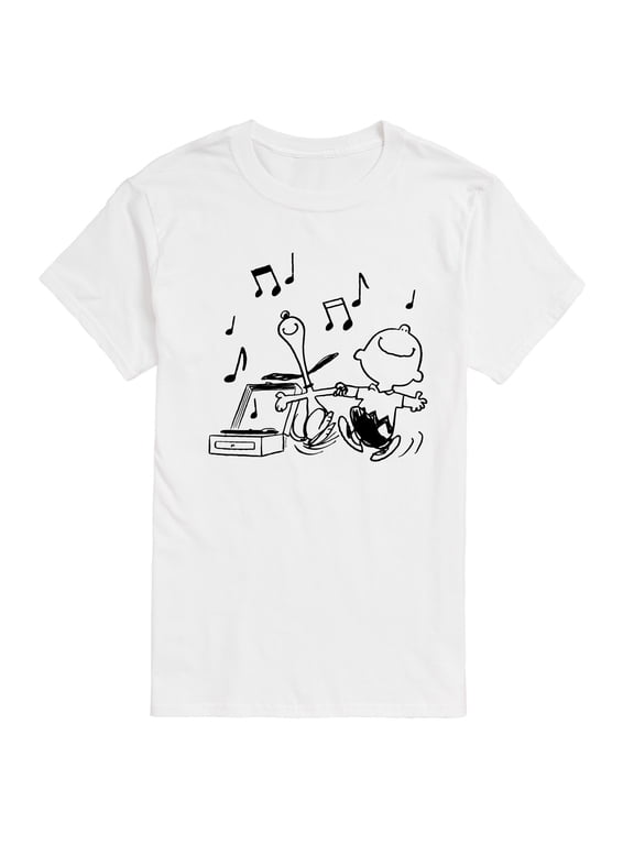 - Snoopy & Charlie Dancing Men's Short Sleeve Graphic T-Shirt