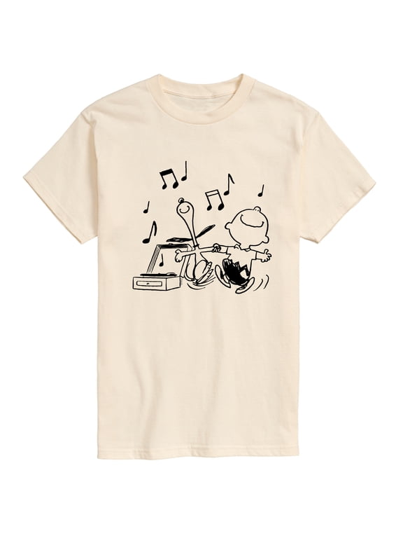 - Snoopy & Charlie Dancing Men's Short Sleeve Graphic T-Shirt