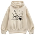 thumbnail image 1 of Peanuts - Snoopy & Charlie Dancing - Women's Oversized Fleece Hoodie Sweatshirt, 1 of 4
