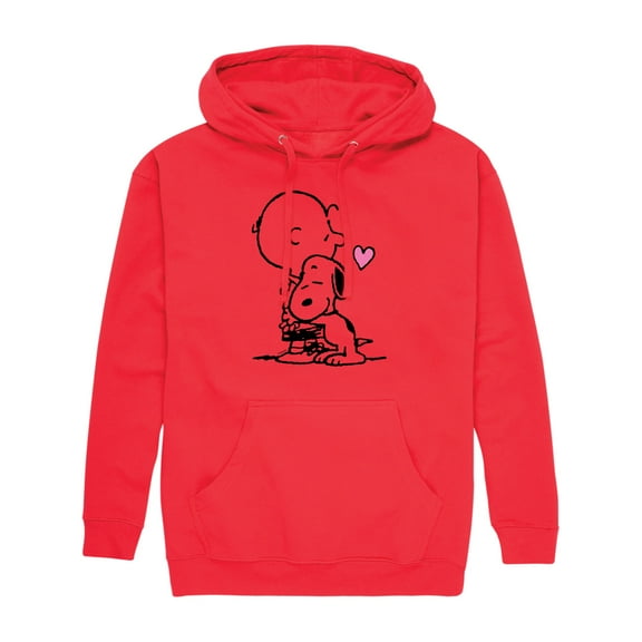 Peanuts - Snoopy Charlie Hug With Heart - Men's Pullover Hoodie