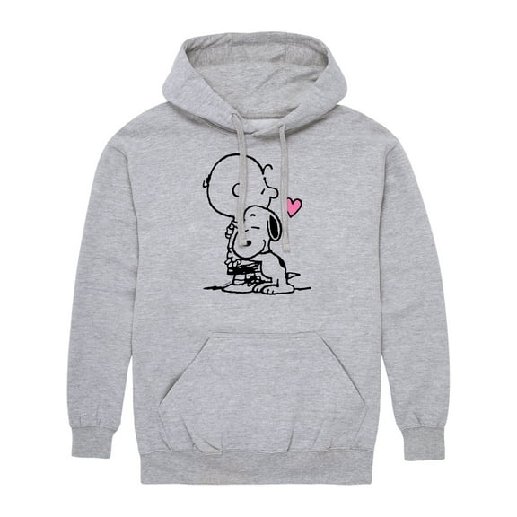Peanuts - Snoopy Charlie Hug With Heart - Men's Pullover Hoodie