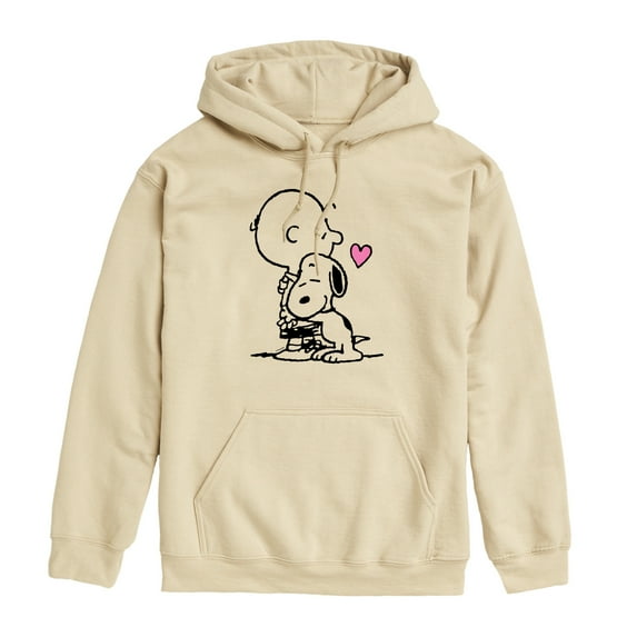 Peanuts - Snoopy Charlie Hug With Heart - Men's Pullover Hoodie