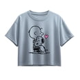 thumbnail image 1 of Peanuts - Snoopy Charlie Hug - Youth Girl Short Sleeve Boxy Tee, 1 of 5