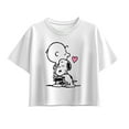 thumbnail image 1 of Peanuts - Snoopy Charlie Hug - Youth Girl Short Sleeve Boxy Tee, 1 of 5