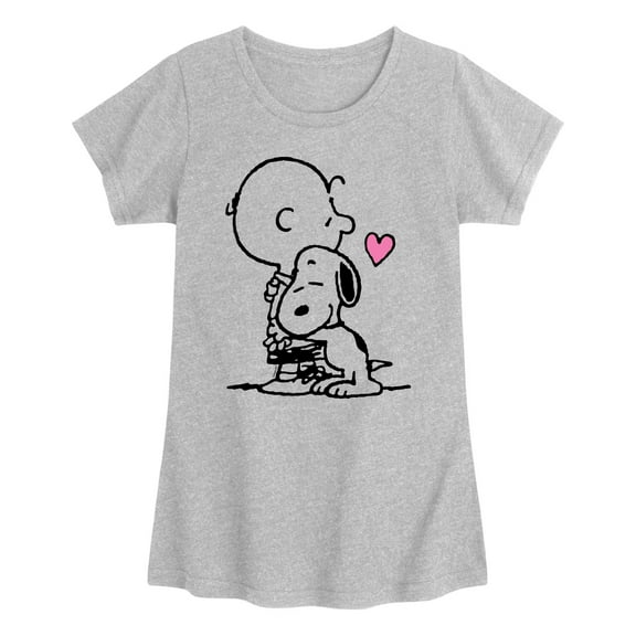 Peanuts - Snoopy Charlie Hug - Youth Girls Short Sleeve T-Shirt