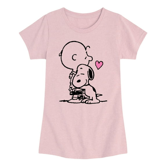 Peanuts - Snoopy Charlie Hug - Youth Girls Short Sleeve T-Shirt