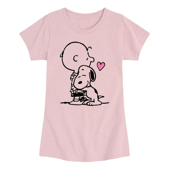 Peanuts - Snoopy Charlie Hug - Youth Girls Short Sleeve T-Shirt
