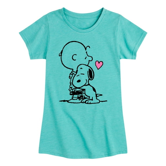 Peanuts - Snoopy Charlie Hug - Youth Girls Short Sleeve T-Shirt