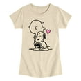 thumbnail image 1 of Peanuts - Snoopy Charlie Hug - Youth Girls Short Sleeve T-Shirt, 1 of 5
