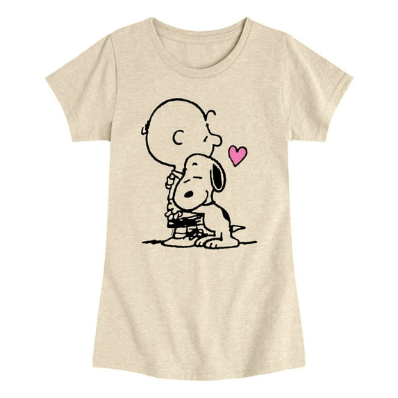 Peanuts - Snoopy Charlie Hug - Youth Girls Short Sleeve T-Shirt
