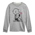 thumbnail image 1 of Peanuts - Snoopy Charlie Hug - Youth Long Sleeve Graphic T-Shirt, 1 of 5