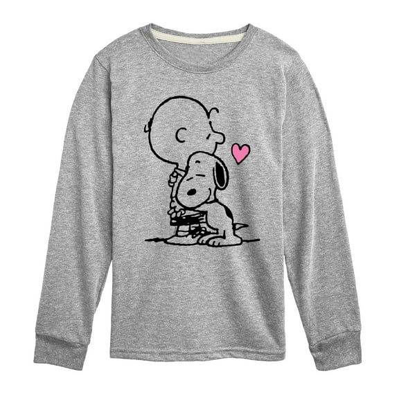 Peanuts - Snoopy Charlie Hug - Youth Long Sleeve Graphic T-Shirt