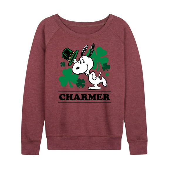 Peanuts - Snoopy Charmer  - Women's Lightweight French Terry Long Sleeve Shirt