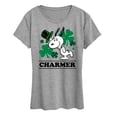 thumbnail image 1 of Peanuts - Snoopy Charmer  - Women's Short Sleeve Graphic T-Shirt, 1 of 6