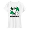 thumbnail image 1 of Peanuts - Snoopy Charmer  - Women's Short Sleeve Graphic T-Shirt, 1 of 6