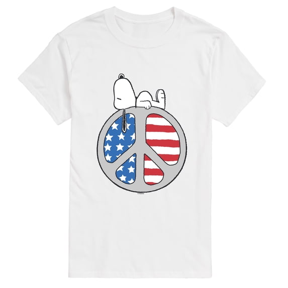 Peanuts - Snoopy Chill Peace Flag Short Sleeve Graphic T-Shirt