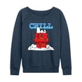 thumbnail image 1 of Peanuts - Snoopy Chill - Women's French Terry Long Sleeve Pullover, 1 of 5