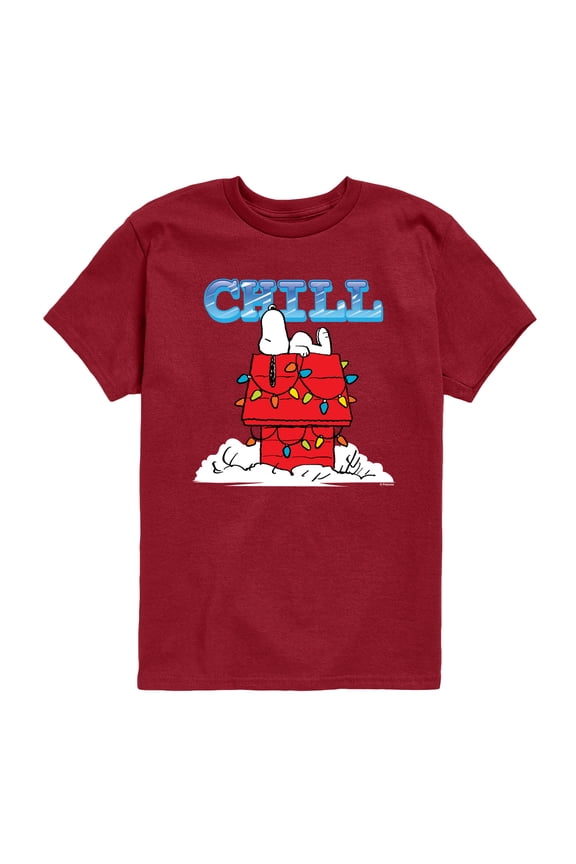 - Snoopy Chill - Youth Boys Short Sleeve Graphic T-Shirt