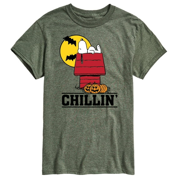Peanuts - Snoopy Chillin Halloween - Men's Short Sleeve Graphic T-Shirt