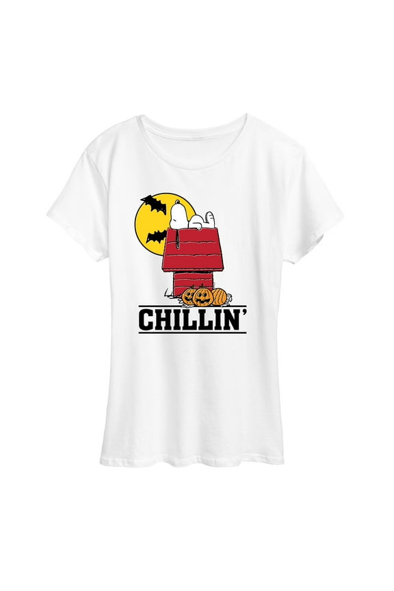 - Snoopy Chillin Halloween - Women's Short Sleeve Graphic T-Shirt