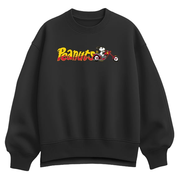 Peanuts - Snoopy Chopper - Women's Oversized Fleece Crew Sweatshirt