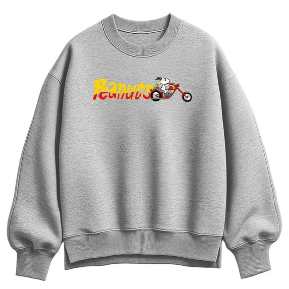 Peanuts - Snoopy Chopper - Women's Oversized Fleece Crew Sweatshirt