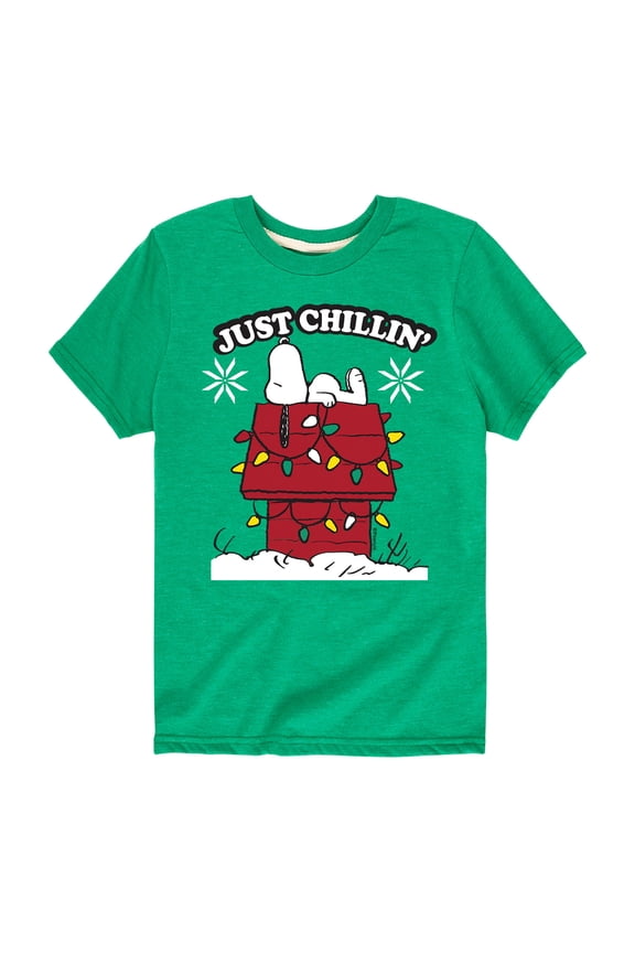 - Snoopy Christmas Just Chilling - Toddler And Youth Short Sleeve Graphic T-Shirt