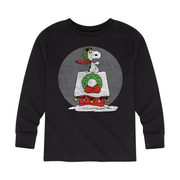Peanuts - Snoopy Christmas Pilot - Toddler And Youth Long Sleeve Graphic T-Shirts