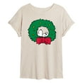 thumbnail image 1 of Peanuts - Snoopy Christmas Wreath - Women's Oversized Graphic T-Shirt, 1 of 6