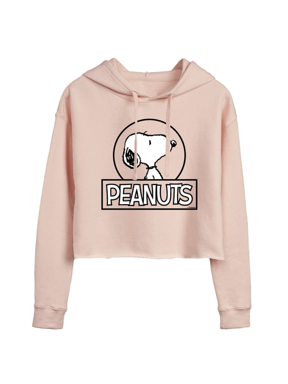 - Snoopy Circle Women's Cropped Graphic Hoodie