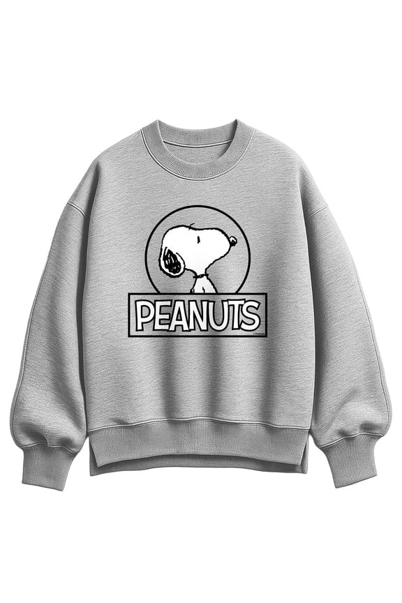 - Snoopy Circle - Women's Oversized Fleece Crew Sweatshirt