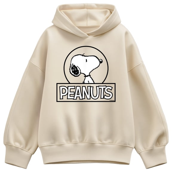 Peanuts - Snoopy Circle - Women's Oversized Fleece Hoodie Sweatshirt