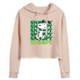 thumbnail image 1 of Peanuts - Snoopy Clover Dance - Juniors Cropped Pullover Hoodie, 1 of 6