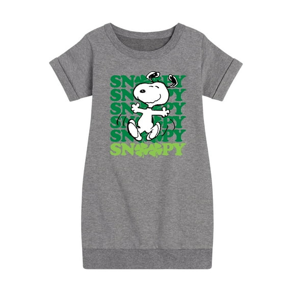 Peanuts - Snoopy Clover Dance - Toddler And Youth Girls Fleece Dress