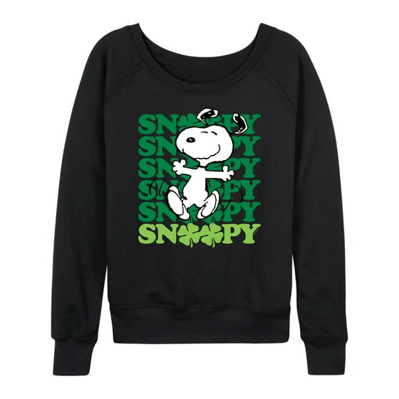 Peanuts - Snoopy Clover Dance - Women's Lightweight French Terry Long Sleeve Shirt