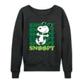 thumbnail image 1 of Peanuts - Snoopy Clover Dance - Women's Lightweight French Terry Long Sleeve Shirt, 1 of 6