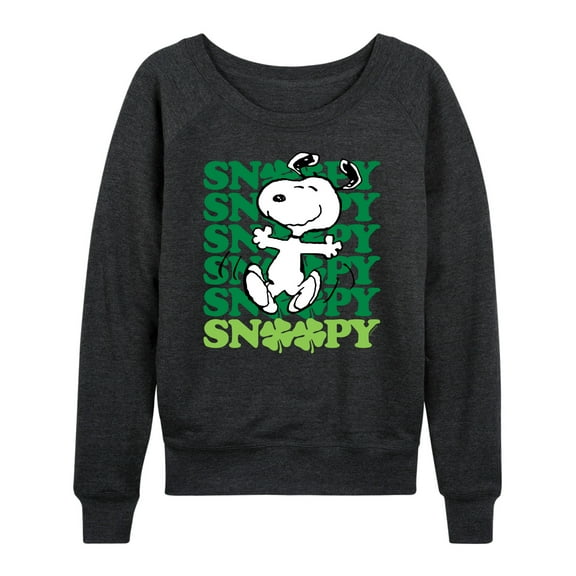 Peanuts - Snoopy Clover Dance - Women's Lightweight French Terry Long Sleeve Shirt