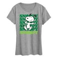 thumbnail image 1 of Peanuts - Snoopy Clover Dance - Women's Short Sleeve Graphic T-Shirt, 1 of 6
