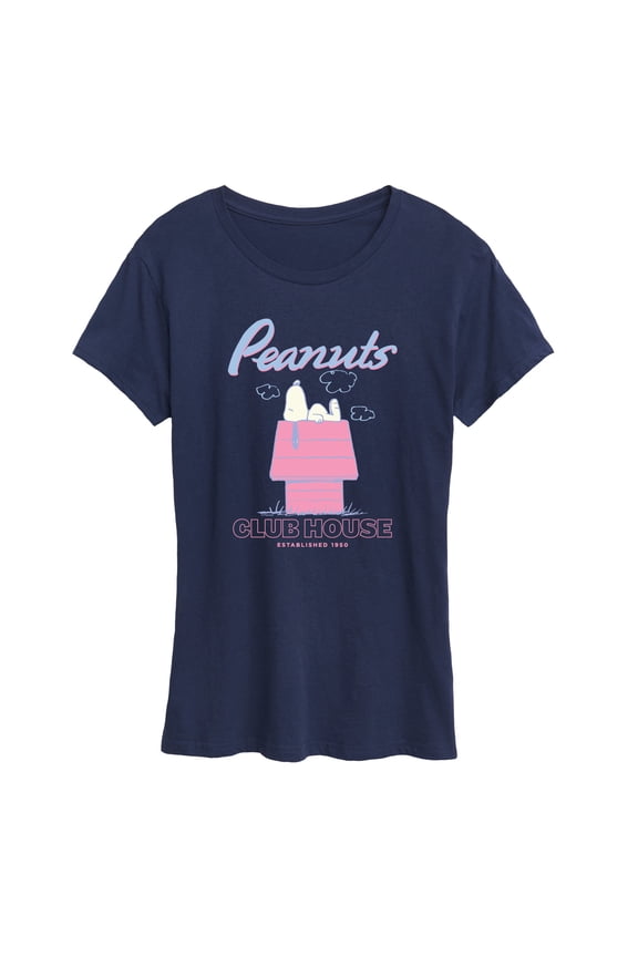 - Snoopy Club House - Women's Short Sleeve Graphic T-Shirt