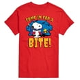 thumbnail image 1 of Peanuts - Snoopy Come In For A Bite - Men's Short Sleeve Graphic T-Shirt, 1 of 6