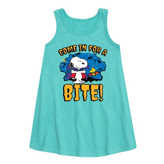 Peanuts - Snoopy Come In For A Bite - Toddler & Youth Girls A-line Dress