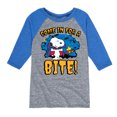 thumbnail image 1 of Peanuts - Snoopy Come In For A Bite - Toddler & Youth Raglan Graphic T-Shirt, 1 of 5